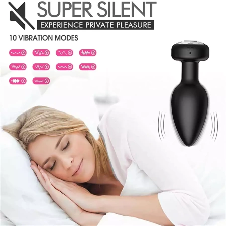 Анальная пробка с вибрацией и пультом Д/У